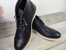 Matalan Black Faux Leather Chukka Boots Ankle Boots Size UK 11 EU 45