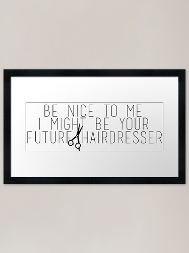 Future hairdresser framed art - framed,