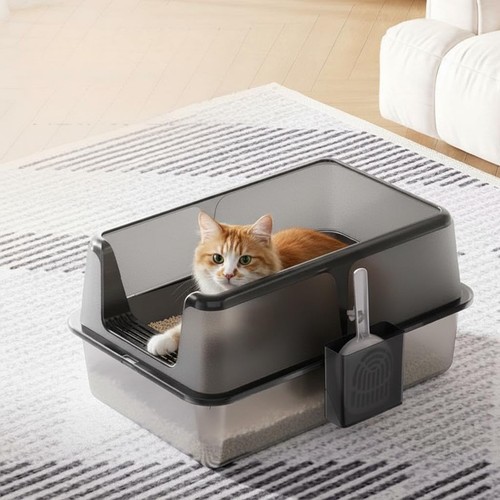 Large stainless steel litter - large,