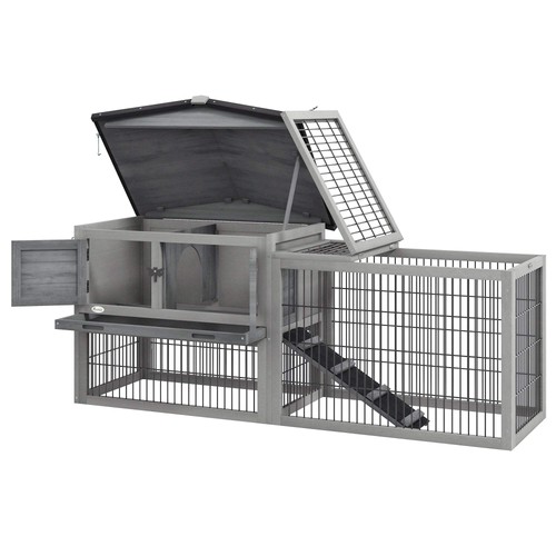 Pawhut wooden rabbit - pawhut, hutch