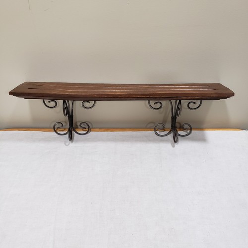 Wood wall shelf wrought - wood,