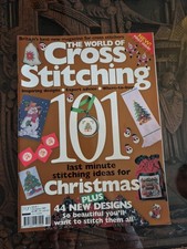 Vintage The World Of Cross Stitching Pattern Magazine 1997 Craft Christmas