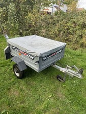 ERDE 102 Tipping Action Camping Car Trailer With Jockey Wheel & Cover