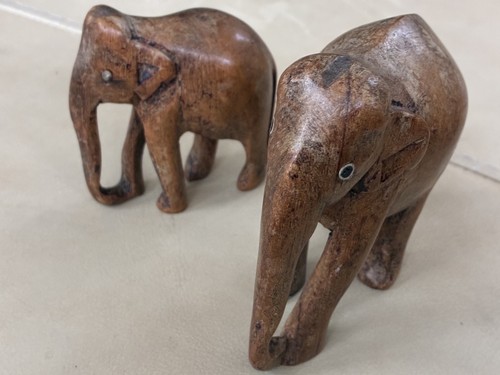 Vintage hand carved wooden - 2,