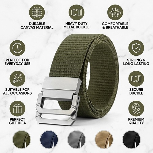 Mens tactical canvas belt - canvas,