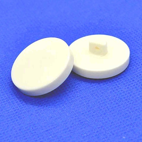 White flat shank buttons - white,