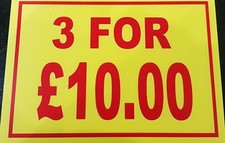 MARKET TRADER CORREX SIGN BOARD DOUBLE SIDED & WATERPROOF 3 FOR £10