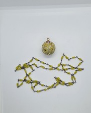 vintage yellow glass bead