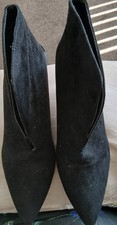 Black Suede Ankle Boots By