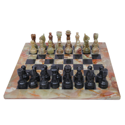 Marble chess set green black - marble,