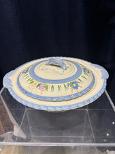 Rare Art Deco New Hall Hanley Cream Floral Lidded Tureen/Serving Dish