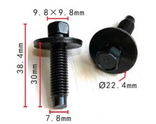 10pcs Hex Head Dog Point Bolts