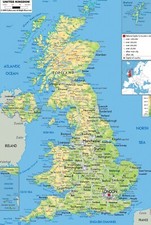 Map the united kingdom gb - map, of