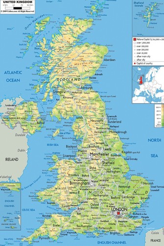 Map the united - of,