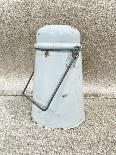 Vintage white enamel small - white,