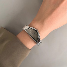 Ladies Gold Half Moon Dial