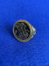 Full Sovereign Ring Gold Plated 925 Silver Sterling.