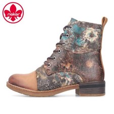 Rieker Womens Warm Lined Ankle Boots Multi Coloured Water Repellent Ladies 94611
