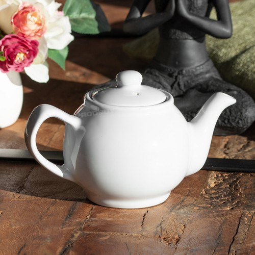 Small white teapot 450ml cup - teapot,