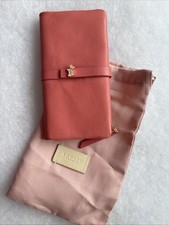 Radley Coral Leather Large Purse And Dust bag