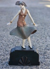 Art Deco Reproduction  Figure Chiparus 1920's Flapper  Dancer