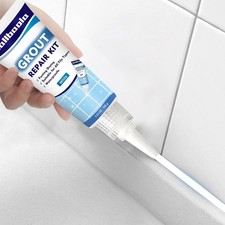 2 Pack Tile Grout Filler Repair Kit Fast Drying Bathroom Shower Kitchen White