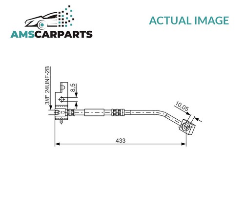 Brake hose line pipe - brake, front