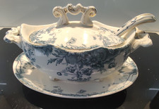 Antique Tureen, Plate & Serving Ladle Grimwades Ltd  Stoke On Trent Ro No 218780