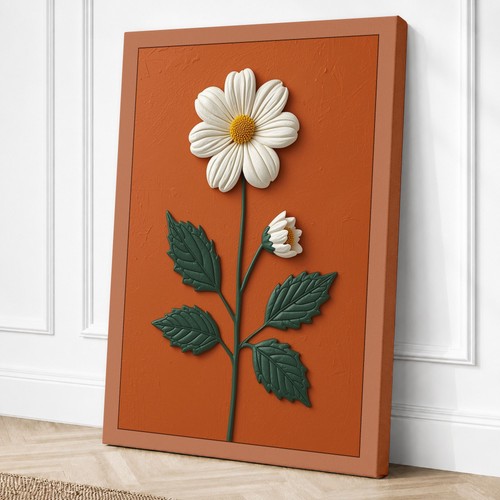 Simple daisy stem - simple, botanical