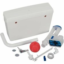 Pro Care  Low Level WC Cistern Flush  White Handle & Overflow Plastic