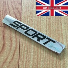 Silver Metal SPORT Car Badge