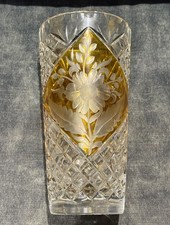 Large cut lead crystal vase -