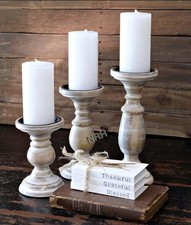 Rustic Wooden Pillar Candle