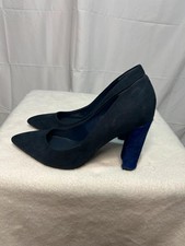 Next navy fur heel shoes size