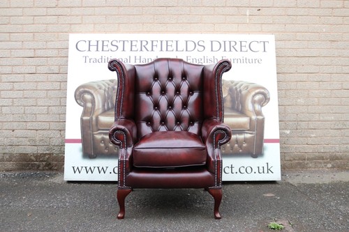Oxblood armchair high back - armchair,