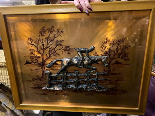 Framed effect metal wood - metal,
