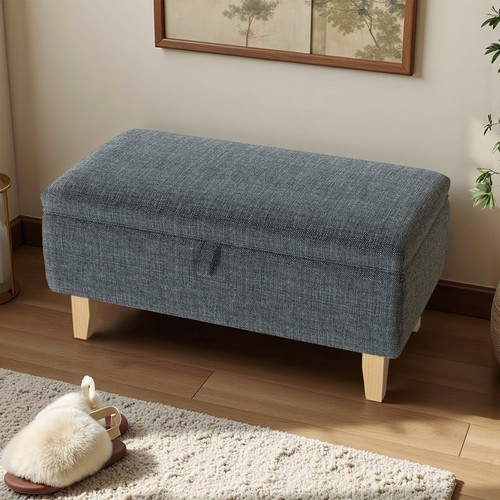 Linen storage ottoman - linen,