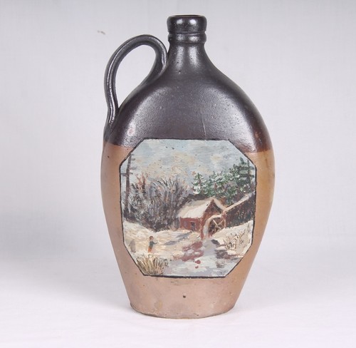 Stoneware flask bottle - flask,