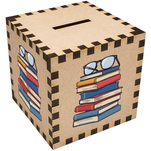 Books glasses money box - glasses',