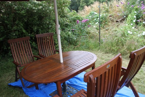 Teak patio set now - patio, sold