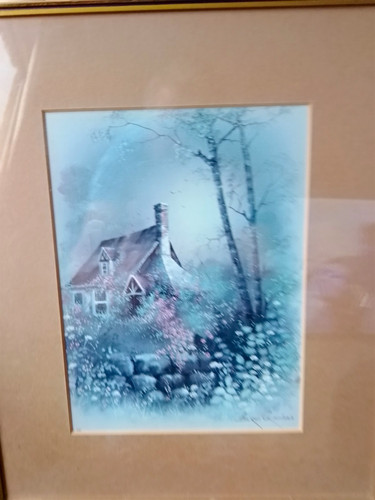 Framed vintage cottage - framed,