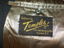 MEN'S  VINTAGE TEMPLES LONDON HEAVY DUTY FULL CANVAS  DESIGNER SUIT JACKET UK44R