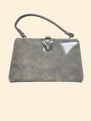 Vintage 1960s gray patent top - gray,