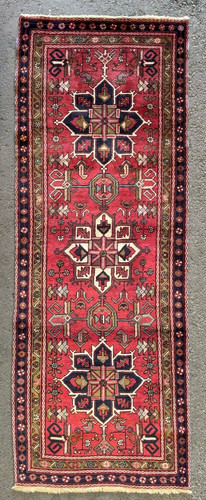 Vintage clean heriz rug hand - heriz,