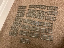 Lego 9v Train Track used 16 Curves and 10 straights 4520 4515 .