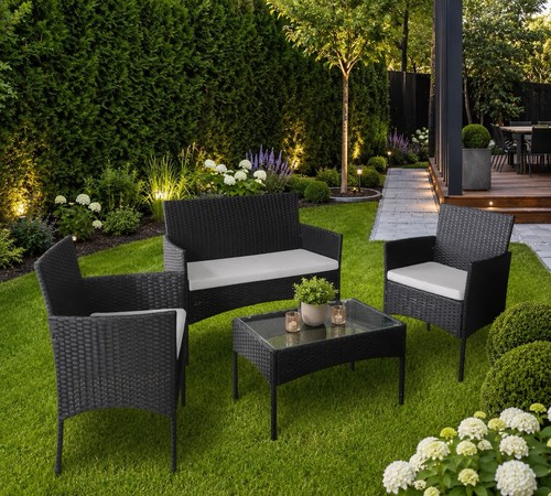 4pcs rattan outdoor garden - 4pcs,