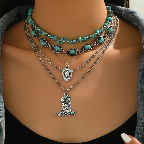 Layer turquoise stone cowboy - layer,