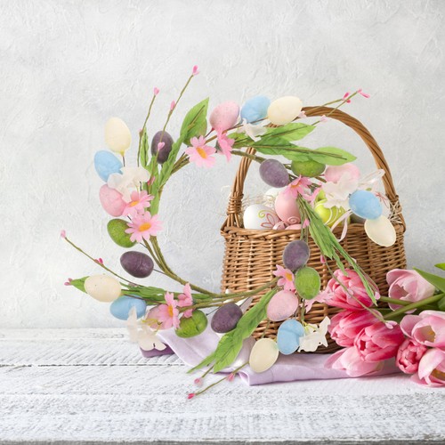Artificial easter wreath - artificial,