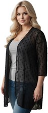 Black Chiffon Jacket Cardi