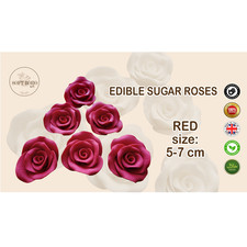 Edible sugar Rose | White